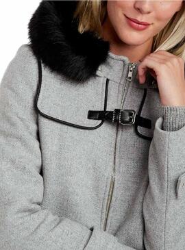 Casaco Naf Naf Trenka Cinza Mulher