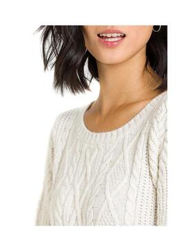 Vestido Naf Naf Tricot Bege Mulher