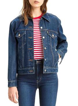 Casaca Denim Levis Snoopy Peanuts Mulher