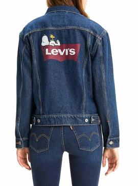 Casaca Denim Levis Snoopy Peanuts Mulher