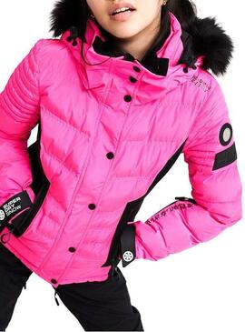 Jaqueta Superdry Luxe Snow Pink para Mulher