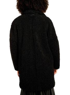 Casaco Naf Naf Preto ondulado Mulher