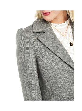 Casaco Naf Naf Alfaiate Cinza Mulher