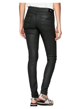 Calças Pepe Jeans Pixie Wax Preto Mulher