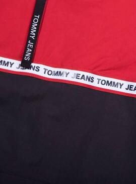Casaca Tommy Jeans Tape Chest Vermelho Mulher