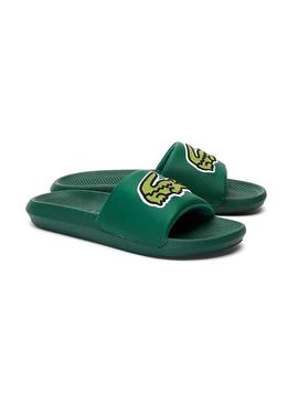 Chinelos Lacoste Maxi Croco Verde Mulher
