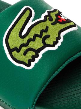 Chinelos Lacoste Maxi Croco Verde Mulher