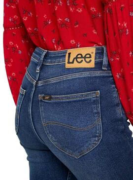 Jeans Lee Scarlett High Azul Mulher