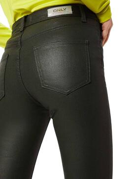 Calças Only Flush Coat Verde Mulher