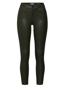 Calças Only Flush Coat Verde Mulher