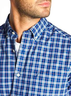 Camisa Nautica Manta Azul Homem