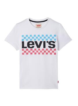 T-Shirt Levis Damier Branco para Menino