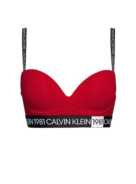 Sutiã Calvin Klein Push Up 1981 Vermelho Mulher