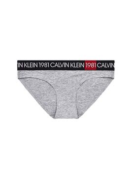 Calcinha Calvin Klein Bikini 1981 Cinza Para Mulhe
