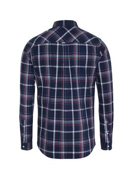 Camisa Tommy Jeans Popeline Multi Check para Homem