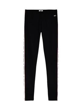 Leggings Tommy Jeans Tape Preto Para Mulher