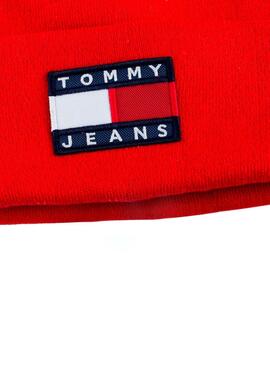 Gorro Tommy Jeans Heritage Vermelho Homem
