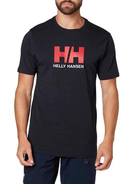 T- Shirt Helly Hansen Logo Marinha