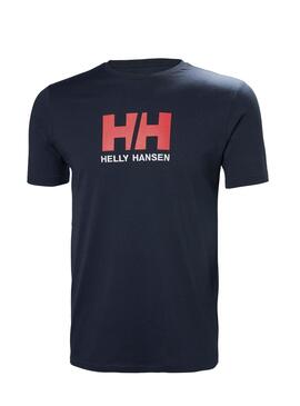 T- Shirt Helly Hansen Logo Marinha