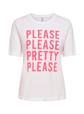 T-Shirt Only Mary Boxy Branco para Mulher
