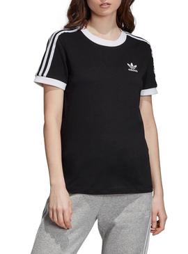 T-Shirt Adidas 3 STR Preto Para Mulher