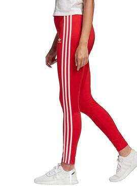 Collants Adidas 3 STR Vermelho para Mulher