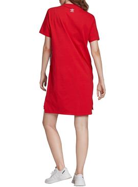 Vestido Adidas Logo Vermelho Para Mulher