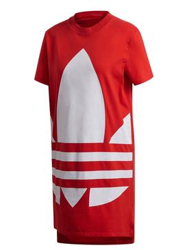 Vestido Adidas Logo Vermelho Para Mulher