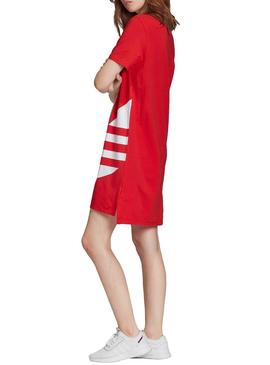 Vestido Adidas Logo Vermelho Para Mulher