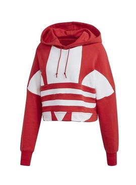 Sweat Adidas Logo Vermelho para Mulher