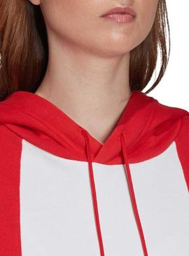 Sweat Adidas Logo Vermelho para Mulher