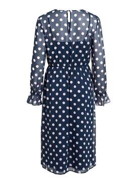 Vestido Vila Dotly Midi Polka Dot