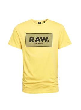 T-Shirt G-Star em caixa Amarelo para Homem