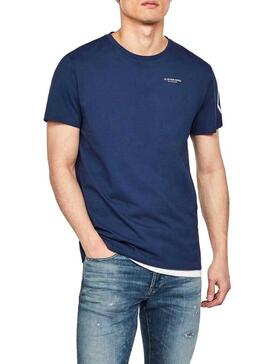 T-Shirt G-Star Shield Azul para Homem