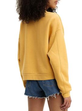 Sweat Levis Diana Serif Mostarda Para Mulher