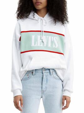 Sweat Levis Cameron Serif Branco para Mulher