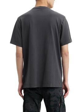 T-Shirt Levis Serif Logo Cinza Para Homem