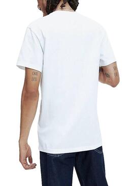 T-Shirt Tomy Jeans Flag Script Branco para Homem