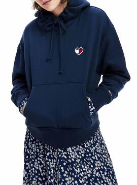 Sweat Tommy Jeans Modern Logotipo Azul para Mulher