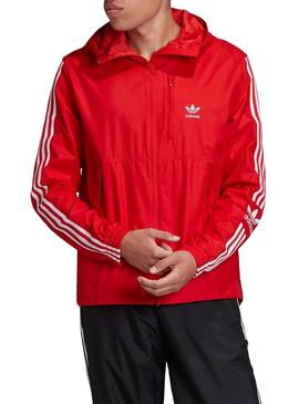 Blusão Adidas Bloqueio Vermelho Para Homem