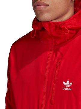 Blusão Adidas Bloqueio Vermelho Para Homem