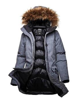 Parka Helly Hansen Longyear Cinza Mulher