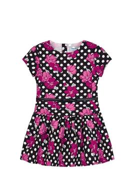 Vestido Mayoral Jacquard Print Black Para Menina