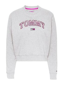 Sweat Contorno de Tommy Jeans Cinza Mulher