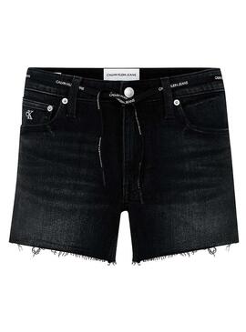 Short Calvin Klein Jeans Belt Preto Mulher