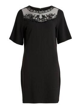 Vestido Vila Viblondia Preto Para Mulher