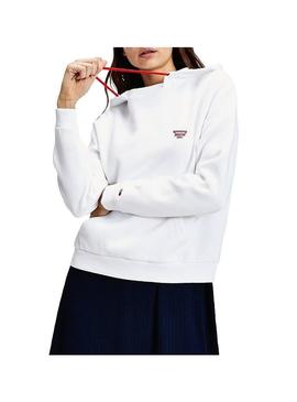 Sweat Tommy Jeans Neck Branco Mulher