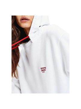 Sweat Tommy Jeans Neck Branco Mulher