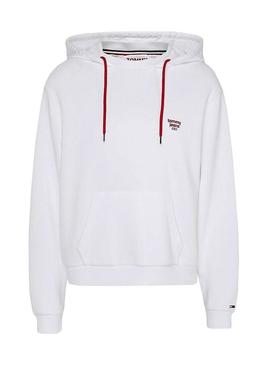 Sweat Tommy Jeans Neck Branco Mulher