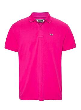 Tommy Jeans Polo Classic Solid Fúcsia Homem